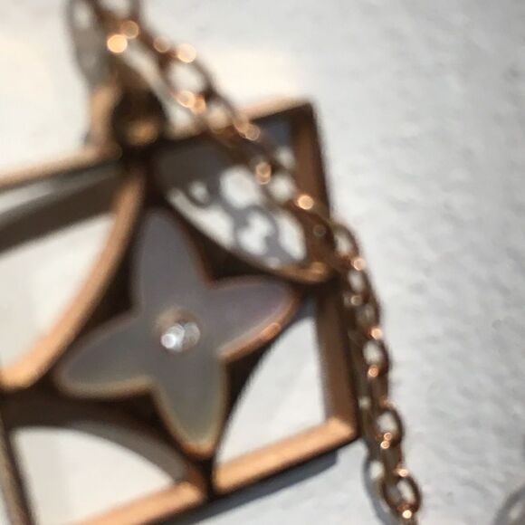 Designer Stainless Steel Rose Color Necklace - Picture 5 of 12